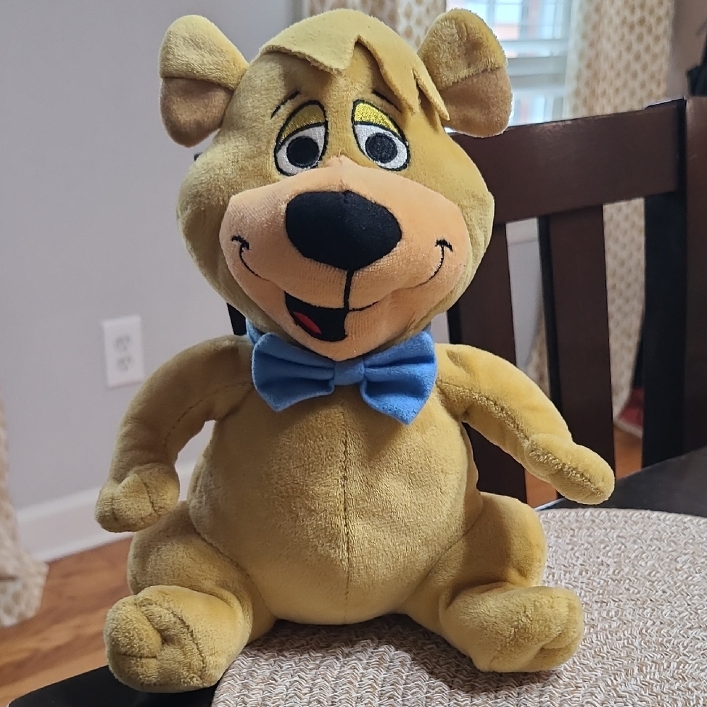 Yogi Bear Hanna Barbera Boo-Boo Yellow Plush Bear with Blue Bow Tie